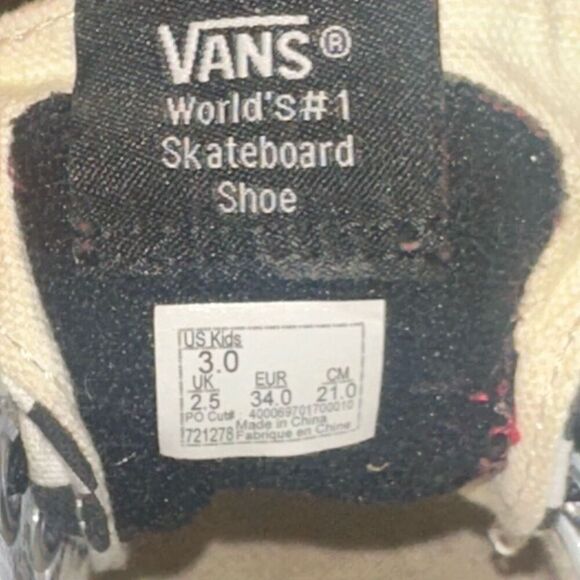 VANS SK8-HI Black and White Checkerboard Skate Sneakers - Picture 8 of 8